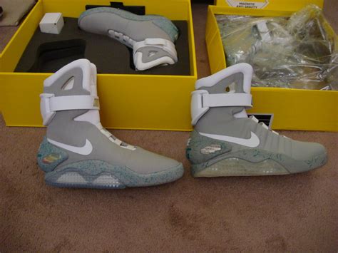 fake nike air mag vs real|authentic nike air mags.